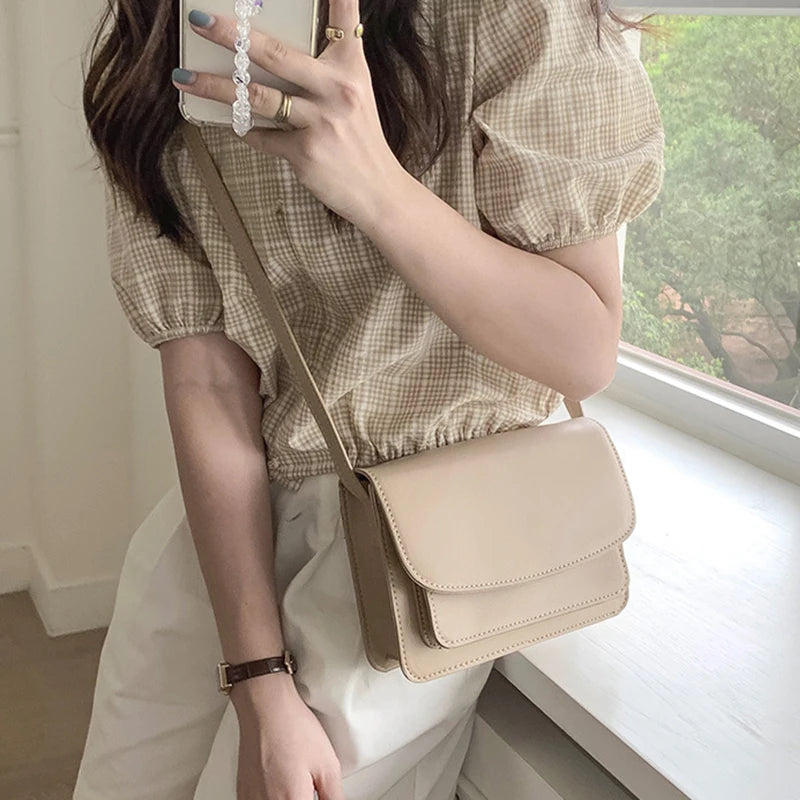 Vintage Shoulder Bags Women PU Leather Crossbody Bag