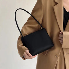 Vintage Shoulder Bags Women Texture Crossbody All-match PU Leather Underarm Bag