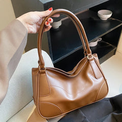 Vintage Shoulder Bags for Women Large Capacity Underarm Bag Pu Handbags
