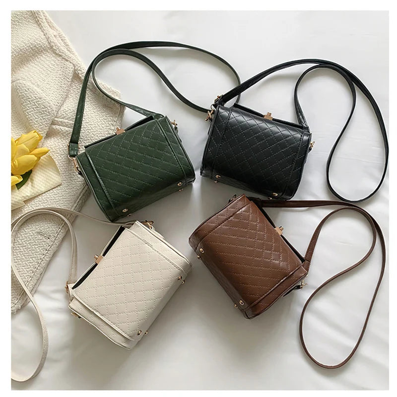 Vintage PU Leather Shoulder Bag Crossbody Flap Purse Handbag Clutch