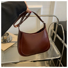 Vintage PU Leather Shoulder Bag Women's Underarm Purse Clutch Handbag