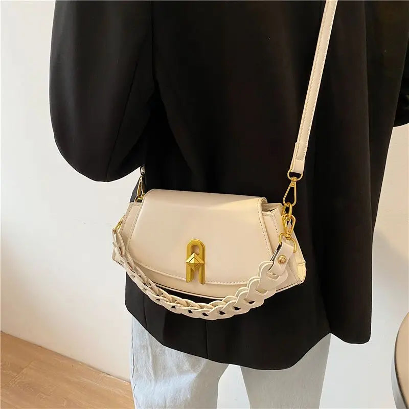 Vintage Shoulder Crossbody Bags PU Leather Women Handbag Clutch Brown