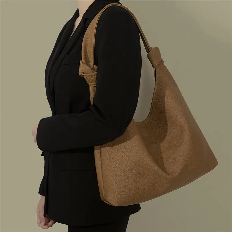 Vintage Shoulder Crossbody Bag PU Leather Women's Handbag Brown