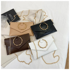 Vintage Shoulder Crossbody Bags for Woman PU Leather Chain Tote Bag