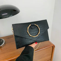 Vintage Shoulder Crossbody Bags for Woman PU Leather Chain Tote Bag