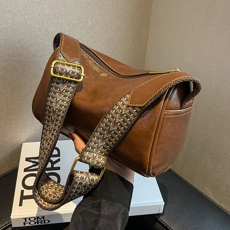 Vintage Shoulder Crossbody Bags for Women PU Leather Handbag and Purses