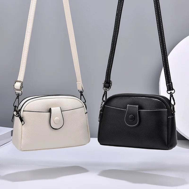 Vintage Shoulder Messenger Bags Soft Leather Crossbody Bags Small Tote Bag