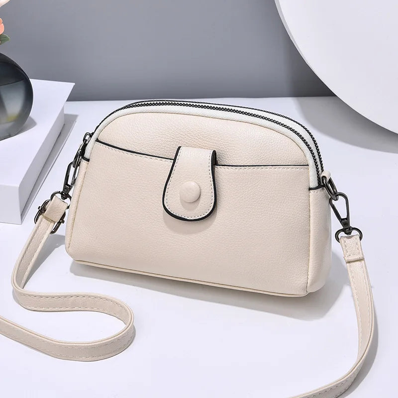 Vintage Shoulder Messenger Bags Soft Leather Crossbody Bags Small Tote Bag