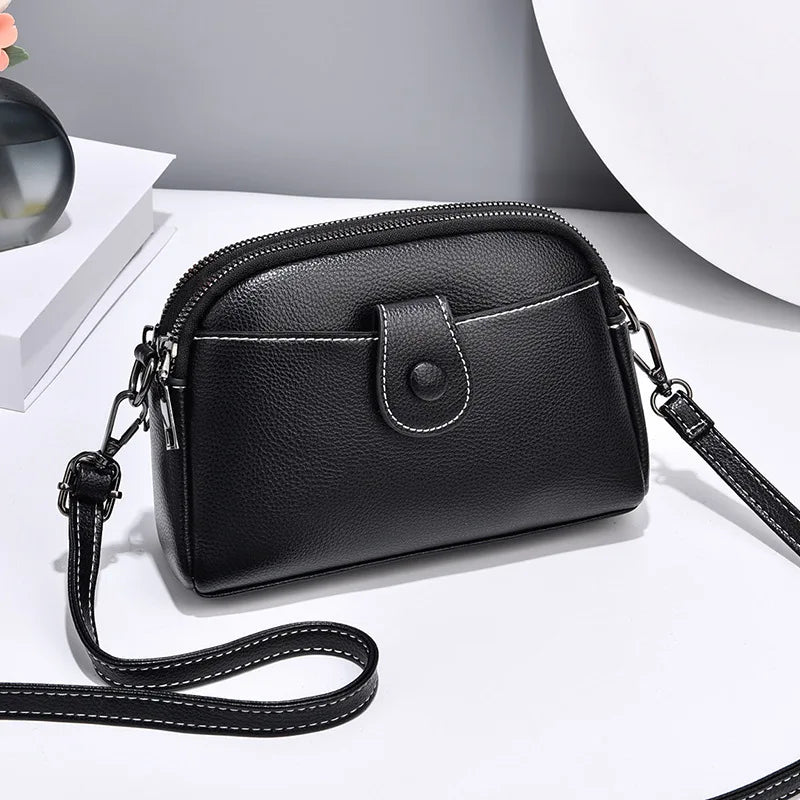 Vintage Shoulder Messenger Bags Soft Leather Crossbody Bags Small Tote Bag