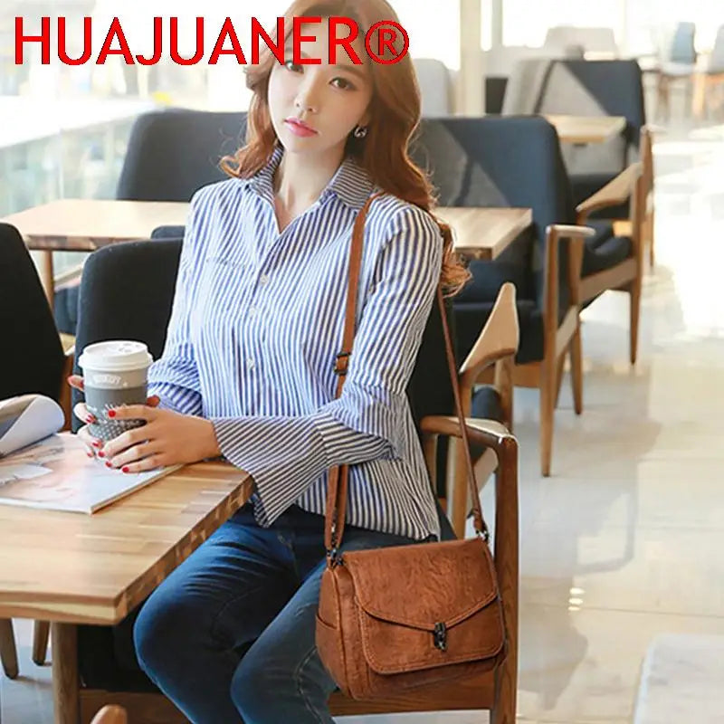 Vintage Leather Crossbody Bags for Women Soft Shoulder Messenger Purse Small Tot