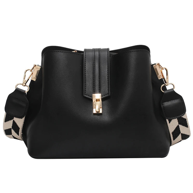 Vintage Casual Bucket Shoulder Bag Crossbody Messenger Handbags PU Leather