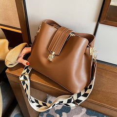 Vintage Casual Bucket Shoulder Bag Crossbody Messenger Handbags PU Leather