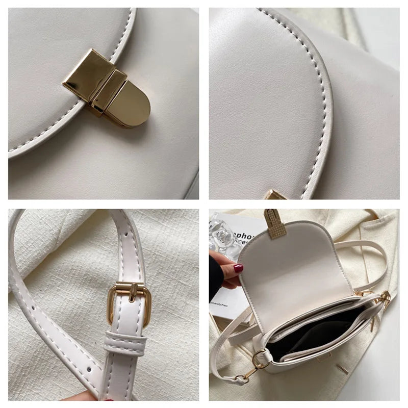 Vintage Mini PU Leather Bucket Crossbody Sling Bags for Women