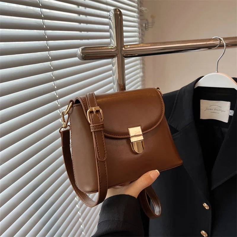 Vintage Mini PU Leather Bucket Crossbody Sling Bags for Women