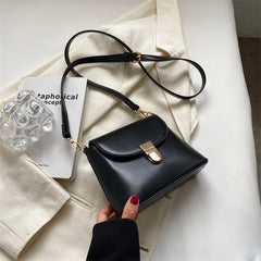 Vintage Mini PU Leather Bucket Crossbody Sling Bags for Women
