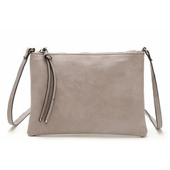 Vintage Thin Leather Messenger Bag Envelope Crossbody Bag for Women