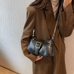 Vintage Leather Crossbody Bags for Women Chain Handbags and Purses