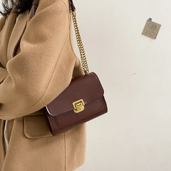 Vintage Small Messenger Bag Women Chain Shoulder Bag Square Female Ladies Cross