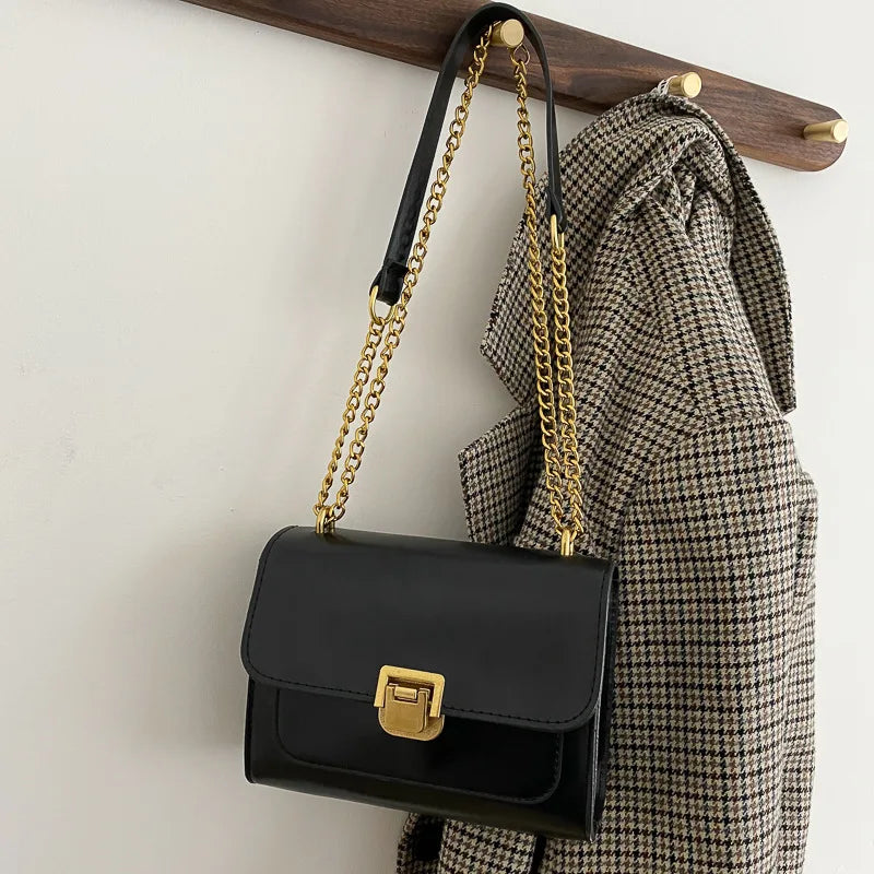 Vintage Small Messenger Bag Women Chain Shoulder Bag Square Female Ladies Cross
