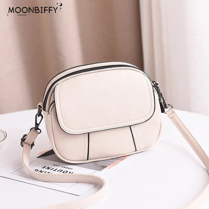Vintage Small Mini Flap Bag PU Leather Women Shoulder Bag Female Purse Handbags