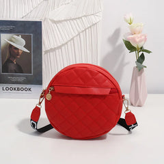 Vintage Small Round Handbag Women Embroidered Shoulder Bag