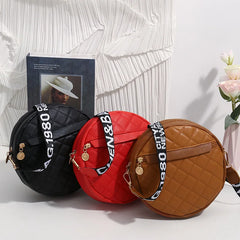 Vintage Small Round Handbag Women Embroidered Shoulder Bag