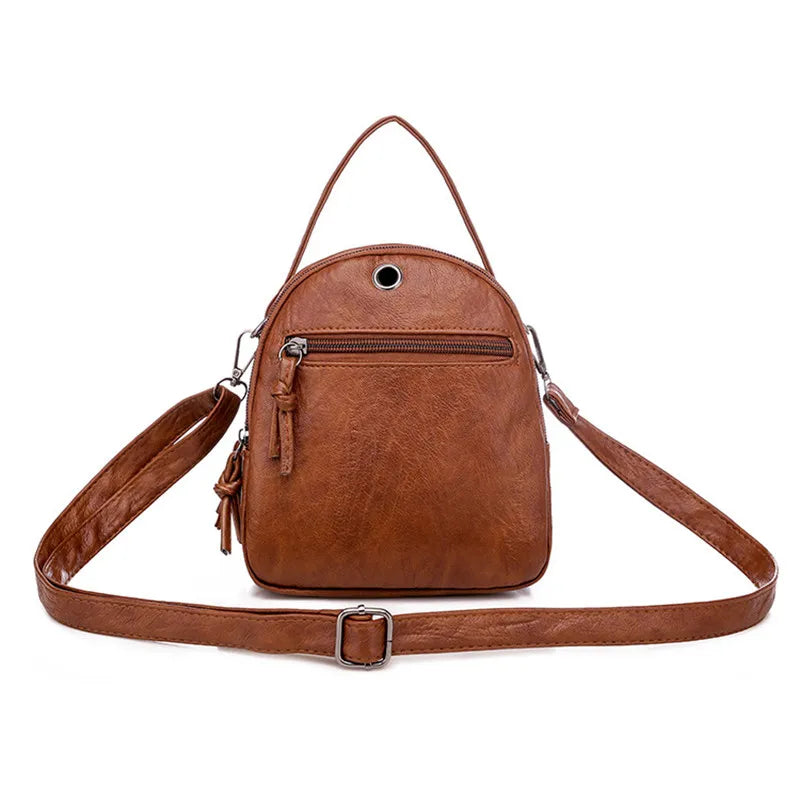 Vintage Women's Small Shoulder Bag Soft PU Leather Crossbody Bag
