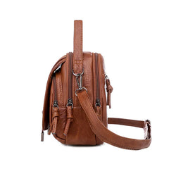 Vintage Women's Small Shoulder Bag Soft PU Leather Crossbody Bag