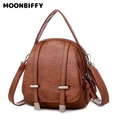 Vintage Women's Small Shoulder Bag Soft PU Leather Crossbody Bag