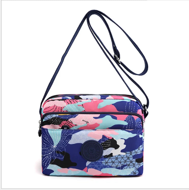 Vintage Nylon Messenger Bag Crossbody Shoulder Handbag for Keys Phones