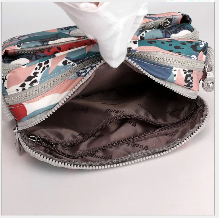 Vintage Nylon Messenger Bag Crossbody Shoulder Handbag for Keys Phones