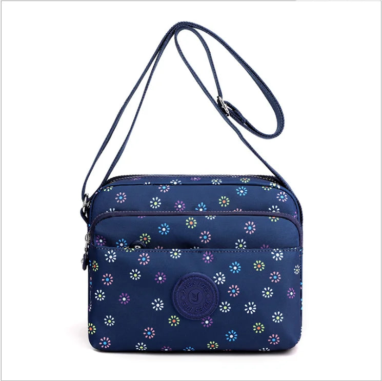 Vintage Nylon Messenger Bag Crossbody Shoulder Handbag for Keys Phones
