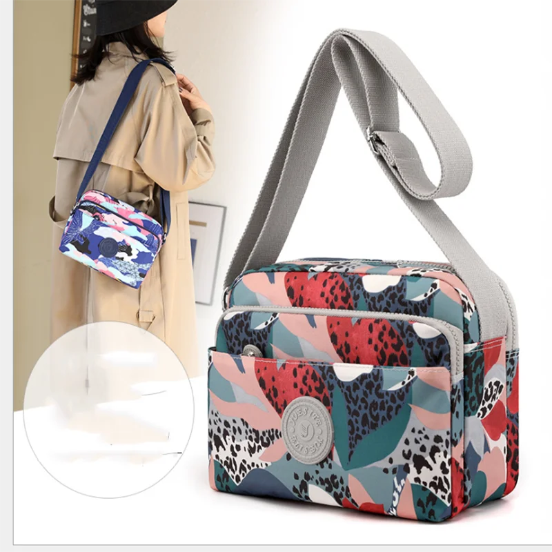 Vintage Nylon Messenger Bag Crossbody Shoulder Handbag for Keys Phones