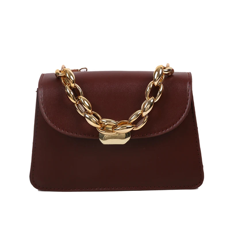 Vintage Small Messenger Bag Chain Tote Purses for Women