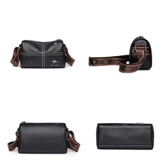Vintage Soft Leather Women Shoulder Crossbody Bags Solid Leather Ladies Handbags