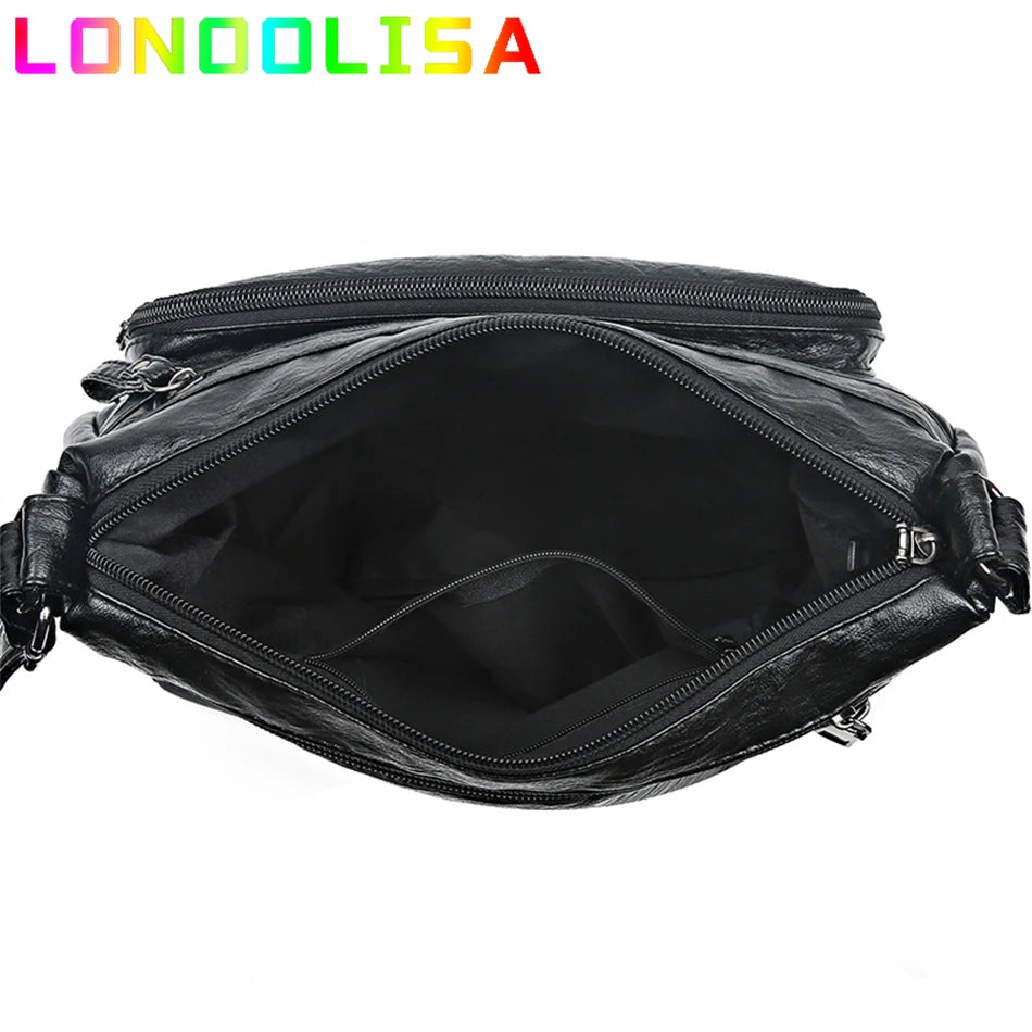 Vintage Soft Leather Purses and Handbags Women's Crossbody Shoulder Bags
