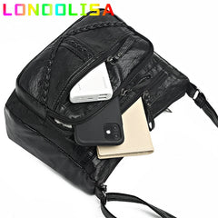 Vintage Soft Leather Purses and Handbags Women's Crossbody Shoulder Bags