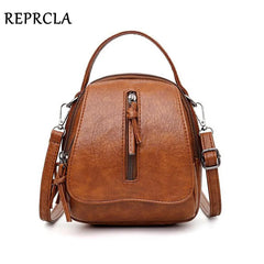 Vintage Soft Leather Shoulder Bags for Women Large Capacity Female Handbag
