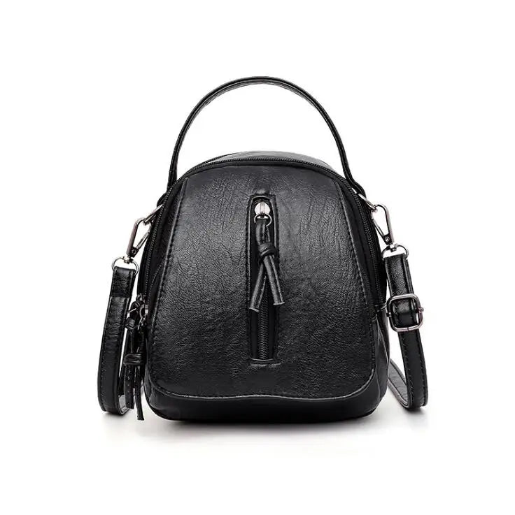 Vintage Soft Leather Shoulder Bags for Women Large Capacity Female Handbag