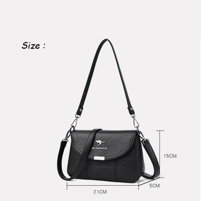 Vintage Leather Women Shoulder Bags Handbags Crossbody Small