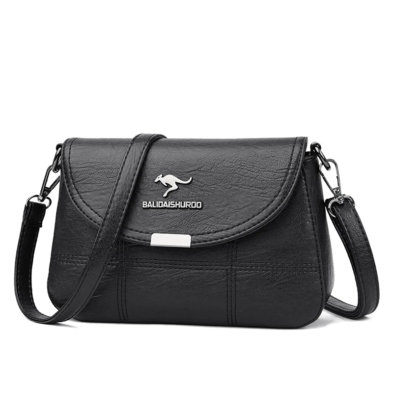 Vintage Leather Women Shoulder Bags Handbags Crossbody Small