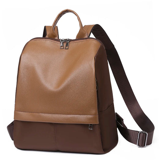 Vintage PU Leather Backpacks for Women Girls Travel Backpack