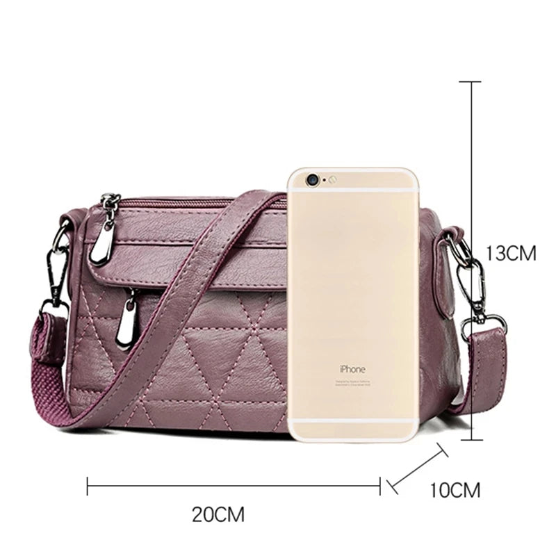 Vintage Soft PU Leather Women Shoulder Bags Handbags Small Crossbody Bags