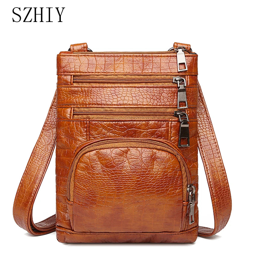 Vintage Soft Pu Leather Shoulder Bag Mini Crossbody Bag for Women