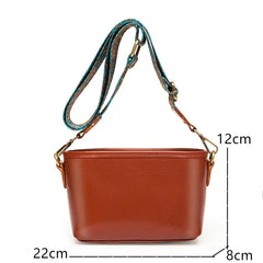 Vintage Cow Leather Small Shoulder Crossbody Bag for Women