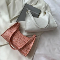 Vintage Solid Handbag Tote Bag PU Leather Shoulder Underarm Bag