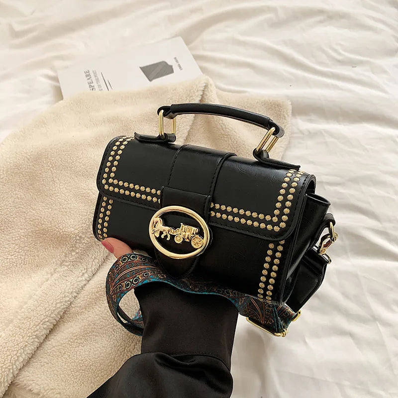 Vintage Square Crossbody Bags Women All-match Handbag Shoulder Bag