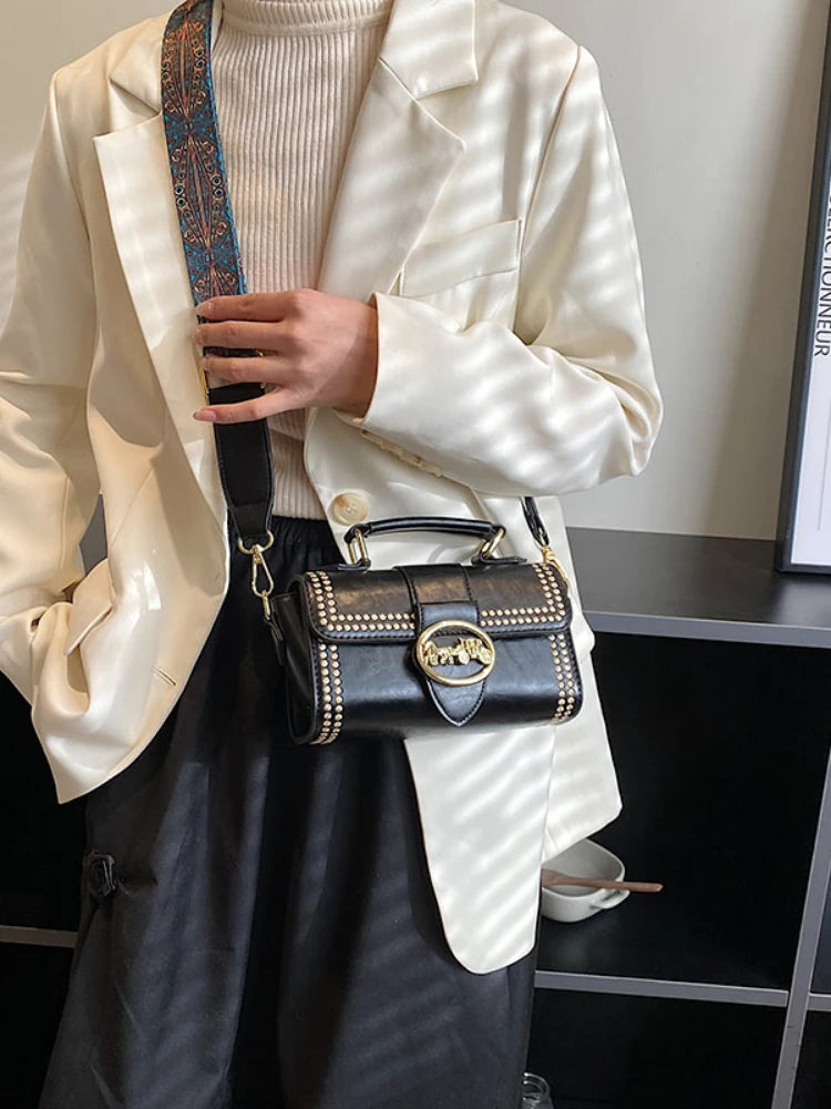 Vintage Square Crossbody Bags Women All-match Handbag Shoulder Bag