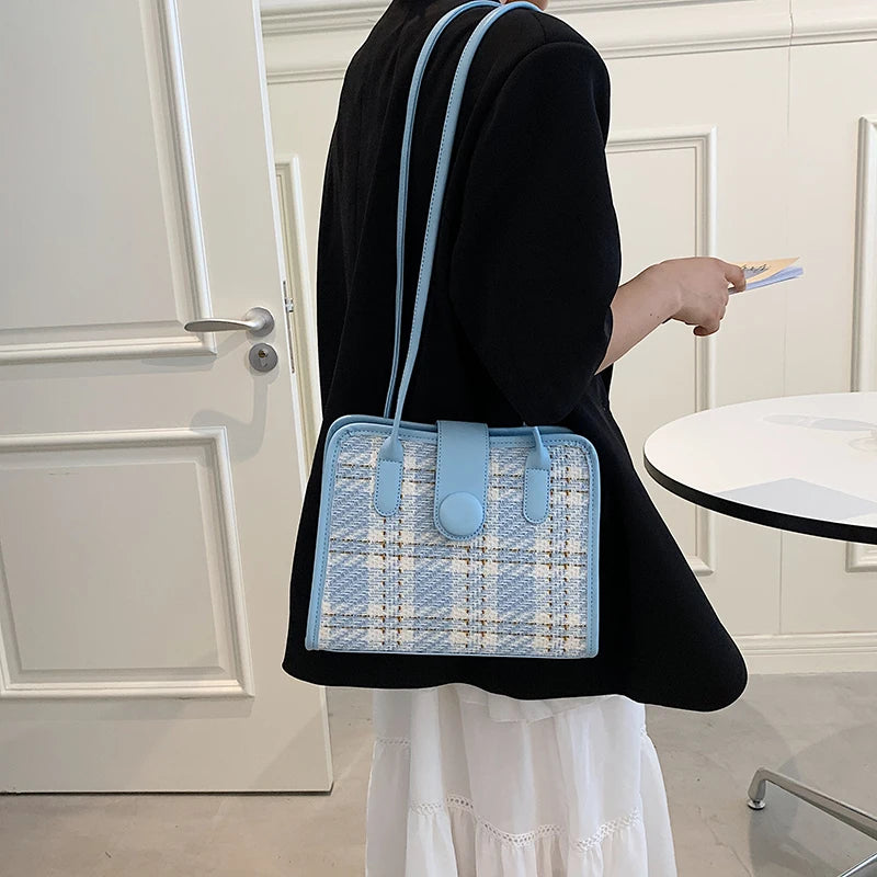 Vintage Square Shoulder Bags for Women High Small Tote Bag Ladies Handbags Sac