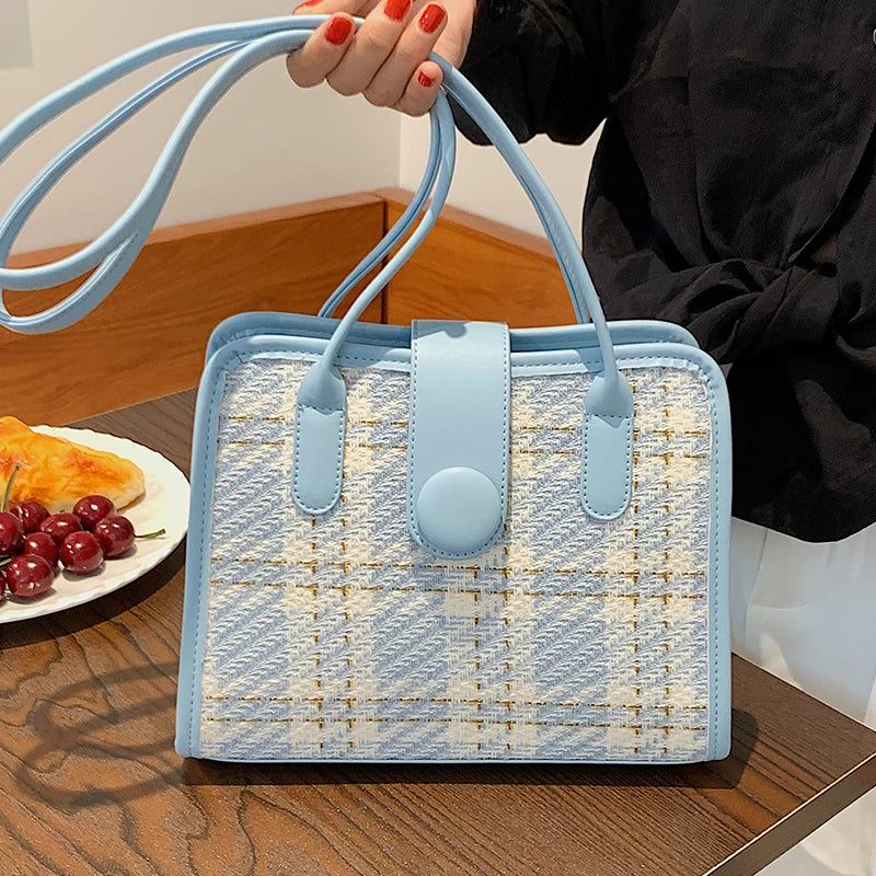 Vintage Square Shoulder Bags for Women High Small Tote Bag Ladies Handbags Sac